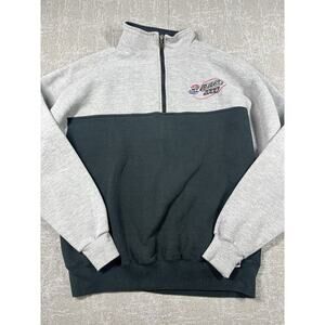 Vintage Las Vegas Motor Speed Way 2000 1/4 Zip Pull Over Sweatshirt Size XL USA